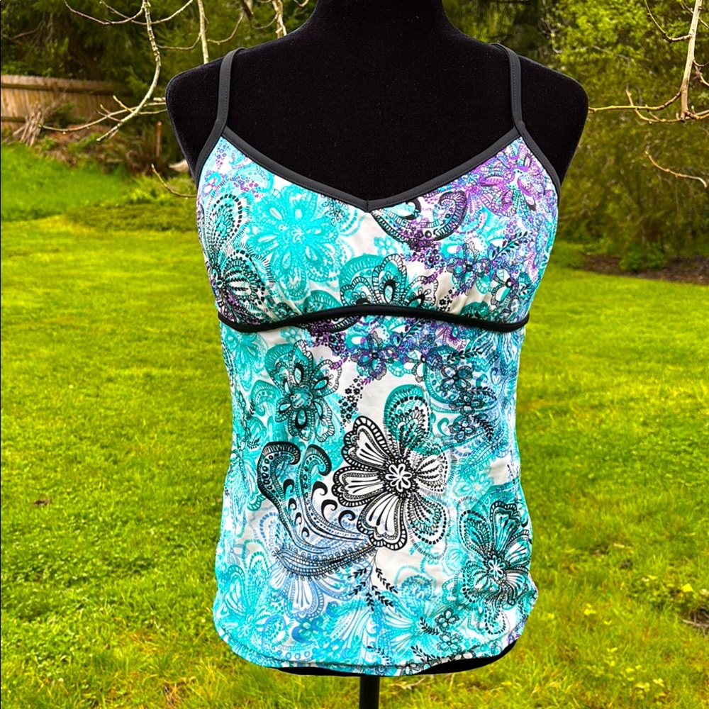 Tropical Escape Reversible Tankini Top